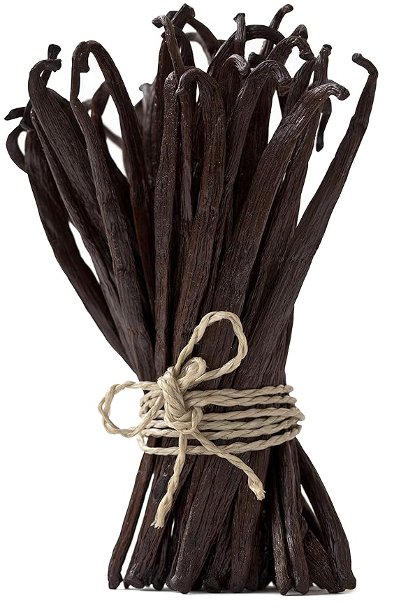 10 Organic Madagascar Vanilla Beans - Whole Extract Grade B Pods for Baking, Homemade Extract, Brewing, Coffee, Cooking