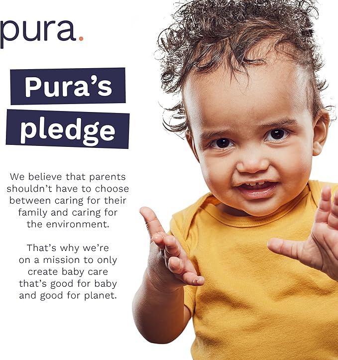 Pura Size 6 Eco-Friendly Diapers (29+ lbs) Hypoallergenic, Soft Organic Cotton, Sustainable, up to 12 Hours Leak Protection, Allergy UK, Recyclable Paper Packaging, 18 Count (Pack of 3) (54 Diapers)