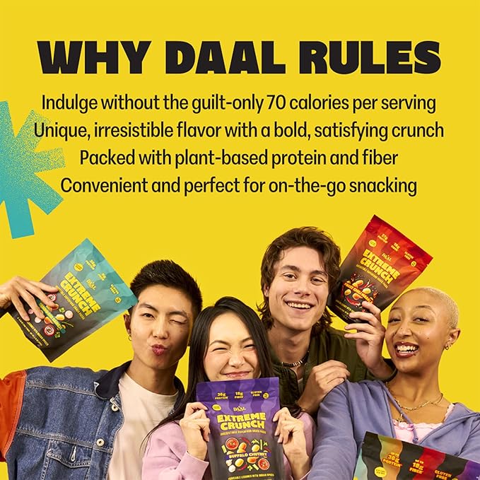 Daal By Keen Crunchy Mung Bean Snacks ??Savage Ghost Pepper - Plant-Based Protein, High Fiber, Gluten Free & Nut-Free ??Mix into Salads or Enjoy as an On-the-Go Snack - 1 Resealable Pack, 4.76 oz