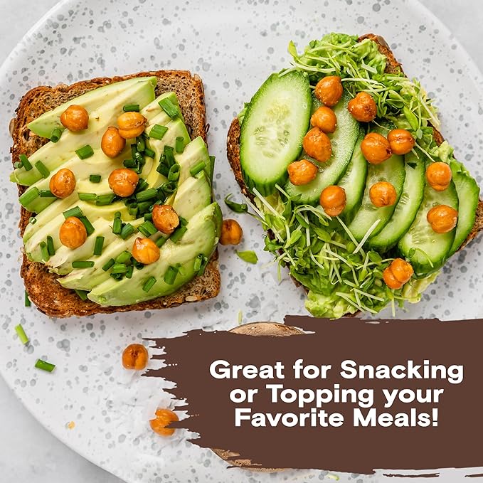 Biena Crispy Roasted Chickpea Snacks, Lil??Bit of Everything, High Protein Snacks, High Fiber Snacks, Gluten Free, Plant-Based, Non-GMO, Healthy Snacks for Adults and Kids, 4-Pack 5 Ounce Bags