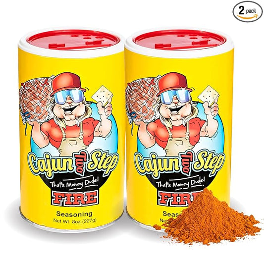 Cajun Two Step Seasoning by StaleKracker - 2 pck, Fire Seasoning for Authentic Creole Louisiana Cuisine (16 oz.)