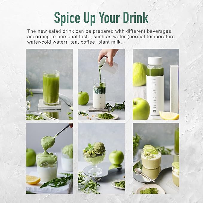 High-Fiber Drink Mix ??5 Salads in One, Moringa & Superfood Blend, Vegan, Nutrient-Rich, 30 Packets