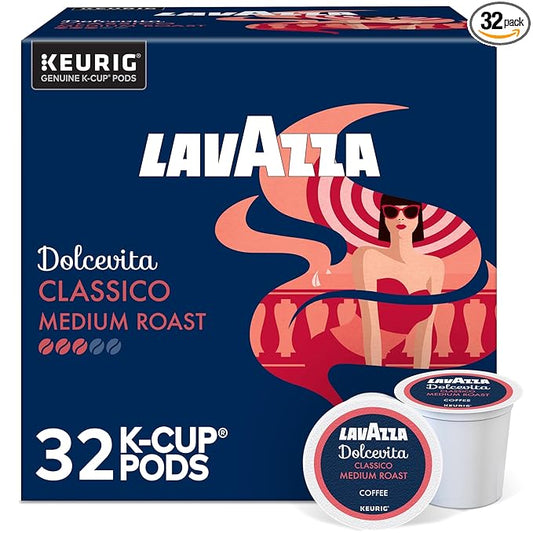 Lavazza Classico Single-Serve Coffee K-Cups for Keurig Brewer, 32 Count