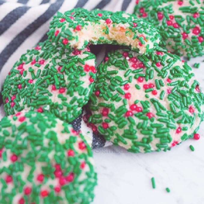 SE Si&Moos Green Sprinkles Edible Green Jimmies Soft Jimmy Sprinkles Halloween Cake Decorations Christmas Cookie Decorations for Topping Ice Cream, Cookies, Cakes, Cupcakes, Dessert Decorating 2.75 OZ
