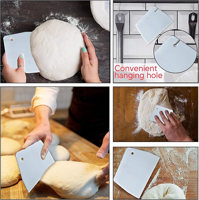 Banneton Bread Proofing Basket 23 Piece Set, Round 9 and Oval 10 Inch Rattan Sourdough Baskets, Dough Scraper, Scoring Lame, Linen Bread Bag, Basket Liner, Bread Stencils