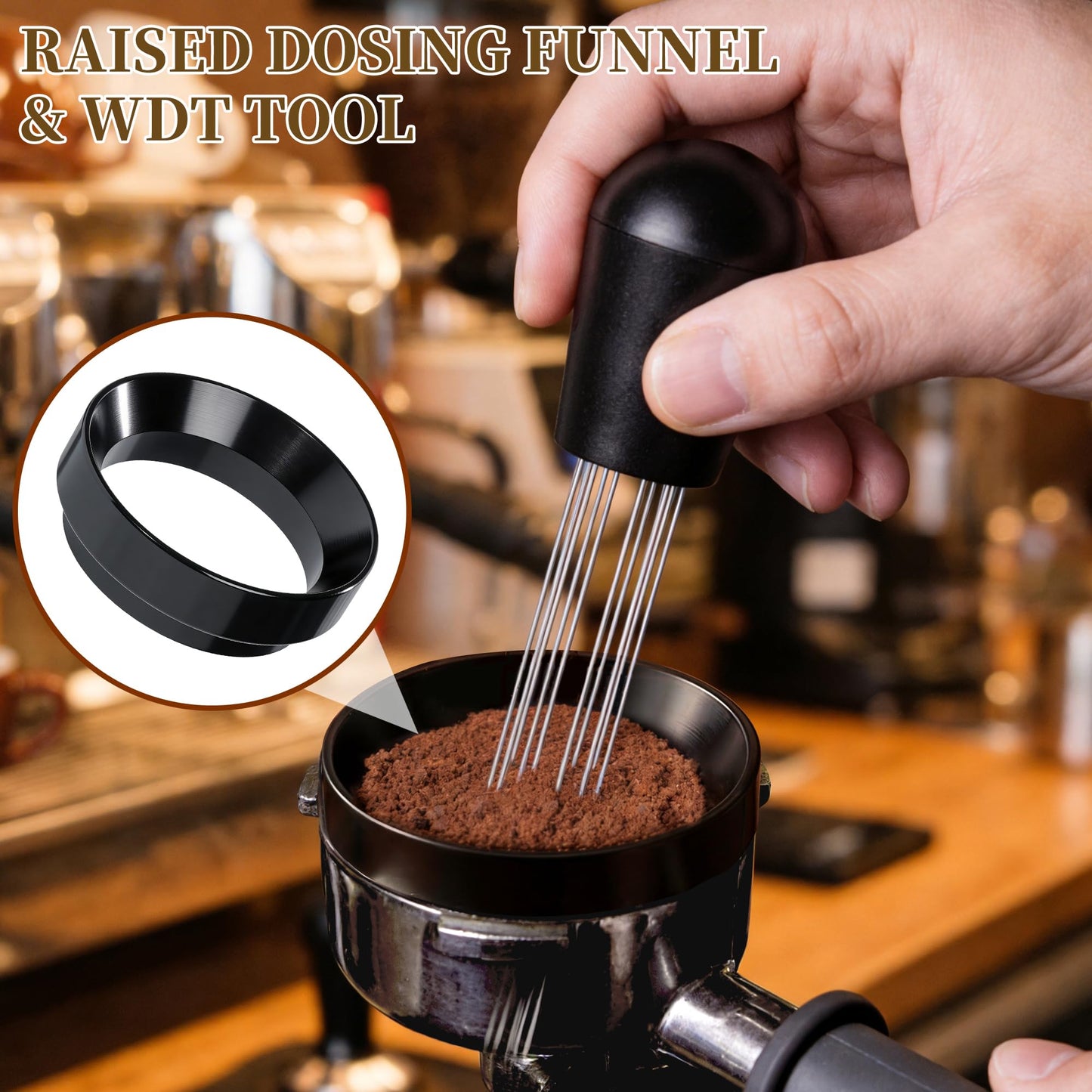 Aollewoiti 9 PCS 54mm Espresso Accessories Kit with Tamper Station