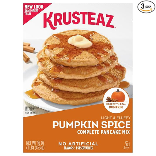 Krusteaz Pumpkin Spice Pancake Mix 16 oz(3 Pack)
