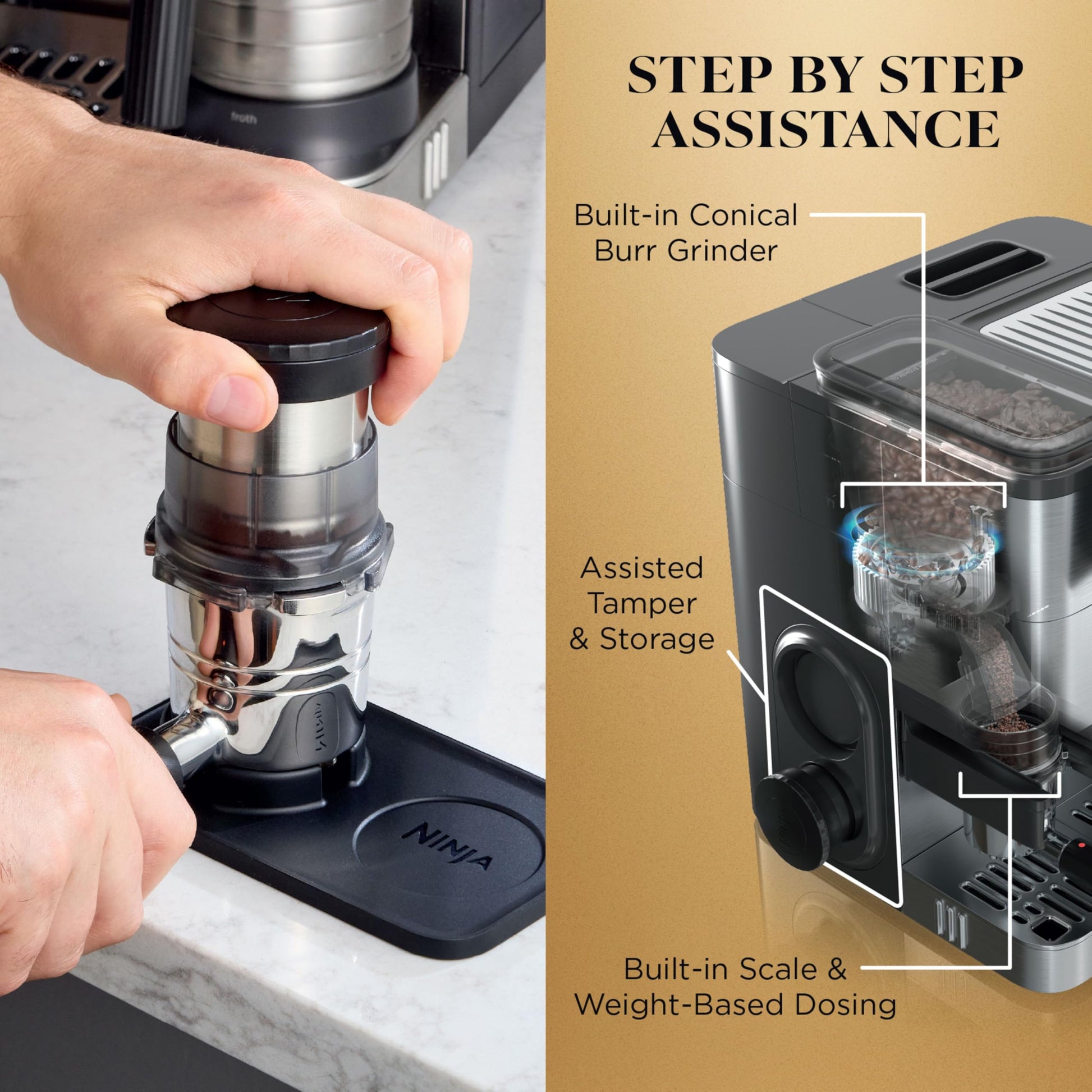 Ninja Luxe Café Premier 3-in-1 Espresso Machine, Drip Coffee, & Cold Brew