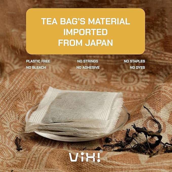 VIXI Black Tea Bags, 150 Counts, Vietnam's Mountain Tea, Bold Flavored, Caffeinated, Tagless, Sugar Free, Asia, 100% Natural from Ancient Tea Tree for Hot and Cold Brew