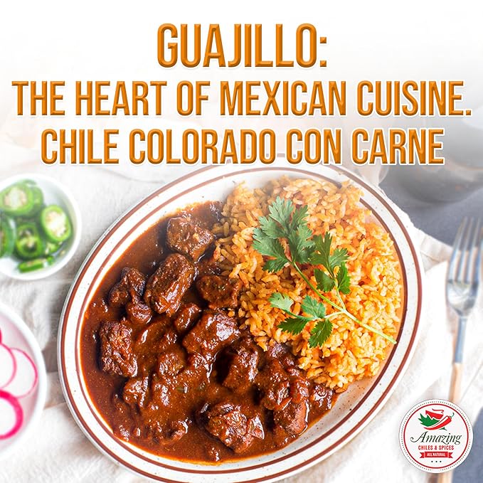 Guajillo Chile Powder Ground 1LB (16oz) – Natural and Premium. Great For Chili, Sauces, Stews, Salsa, Meat Rubs, Enchiladas, Mole and Tamales. Tangy Spicy-Sweet Flavor By Amazing Chiles & Spices