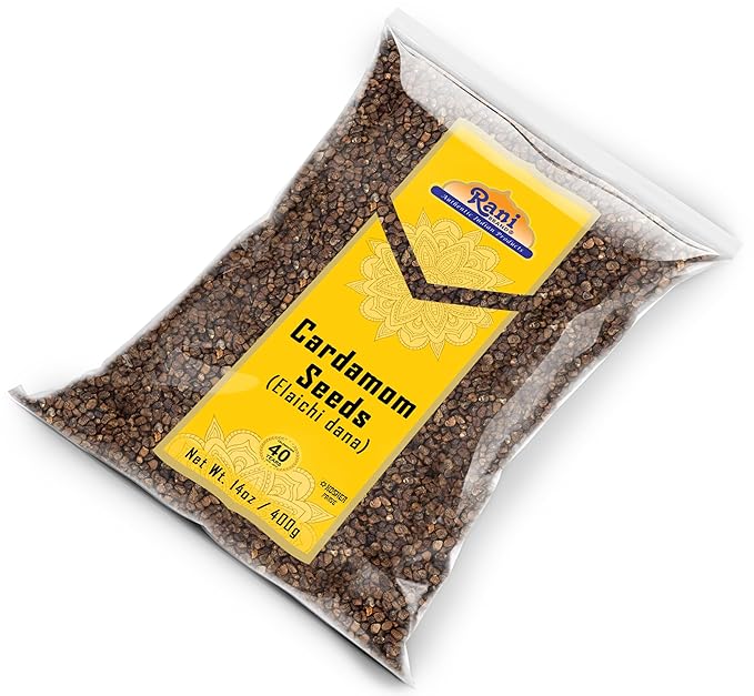 Rani Cardamom (Elachi) Decorticated Seeds Indian Spice 14oz (400g) ~ All Natural | Vegan | Gluten Friendly | NON-GMO | Kosher | Indian Origin