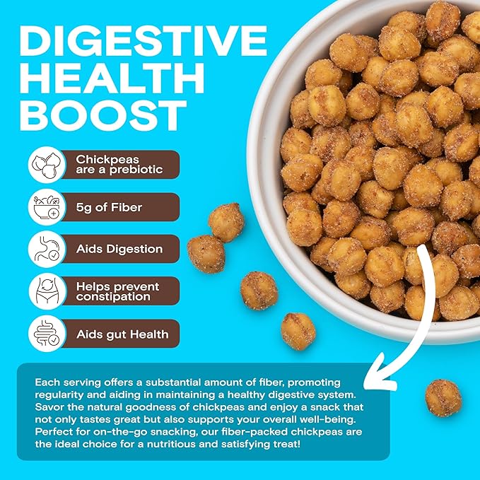 BIENA Chickpea Snacks - Crunchy Roasted Chickpeas - High Fiber Vegan Protein Snacks for Adults and Kids - 8-Pack, 5 Ounce Bags - Rockin??Ranch