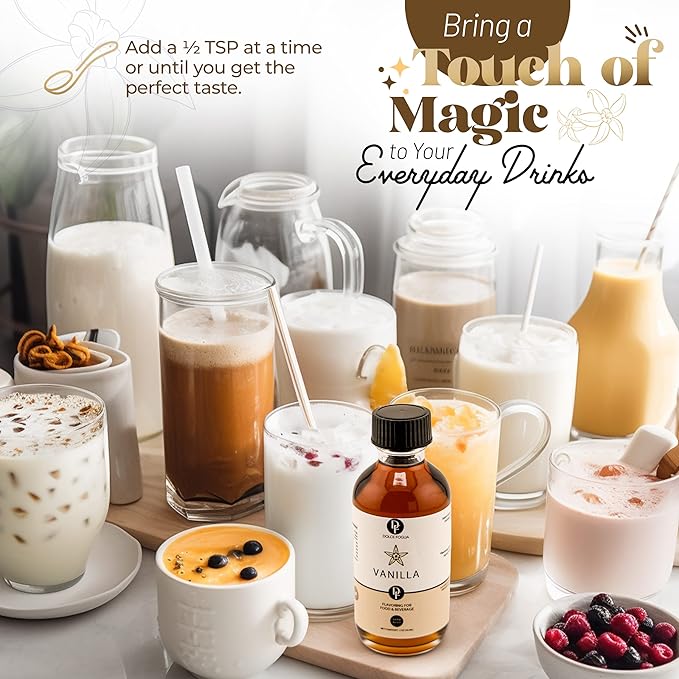 Dolce Flav Vanilla Extract ??2 Ounce Water-Soluble Kosher, Sugar-Free, Concentrated Vanilla Flavoring for Baking, Cookies & Desserts, Includes Measured Dropper
