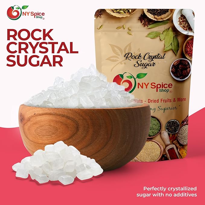 NY SPICE SHOP Rock Sugar ??5 Pound Bag Rock Candy Crystals ??Sugar Rocks Whole Crystals ??Rock Candy ??Rock Sugar for Tea, Cakes