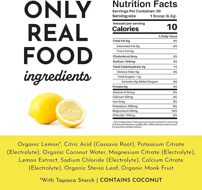 Lemonade Electrolytes ??30?‘Serving Hydration Drink Mix with Coconut Water, Sea Salt, and Trace Minerals ??Supports Hydration, Recovery, and Electrolyte Balance*