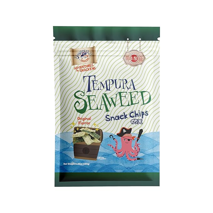 Japanese Tempura Seaweed Snack Chips, Noriten ??Original Flavor | 5.29oz | Made in Japan by Swashbuckle Snacks
