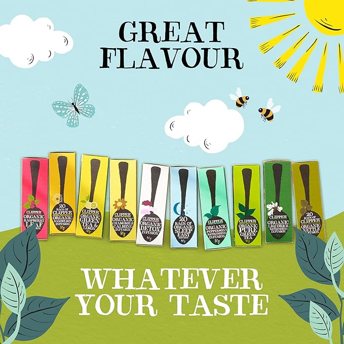 Clipper Tea Peppermint & Licorice Teabags ??Caffeine Free, USDA Organic, Great Hot or Iced ??Sweet, Refreshing, Natural, Fair & Delicious Sweet ??50 Tea Bags