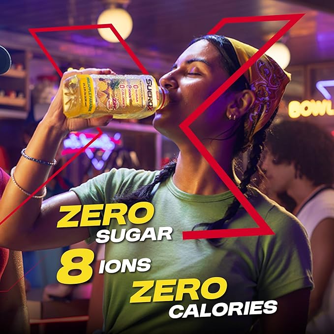 SueroX Zero Sugar Electrolyte Drink Patriotic Pack: Blueberry, Coconut, Berry Flavors. Sugar-Free