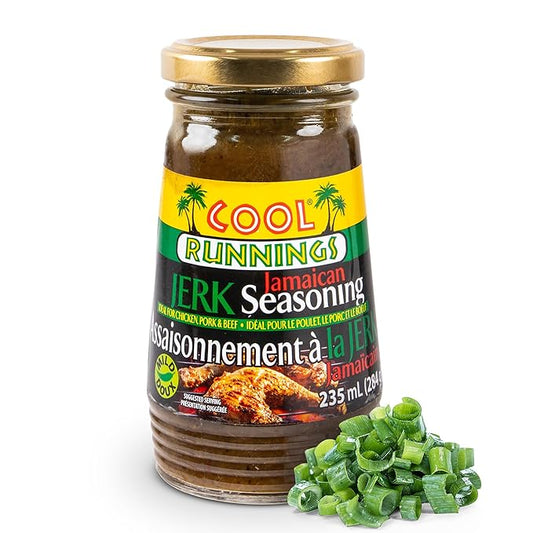 Cool Runnings Jerk Jamaican Seasoning Mild Sauce 284g - Authentic Mild Jamaican Sauce for Marinating, Grilling, and Cooking Chicken, Pork, and Fish, Perfect for Bold Caribbean Jerk Flavors