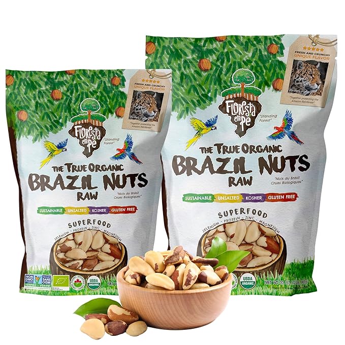 Raw Organic Brazil Nuts (15oz + 32oz) - (Bundle of 2)
