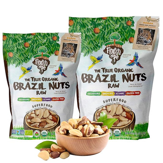 Raw Organic Brazil Nuts (15oz + 32oz) - (Bundle of 2)