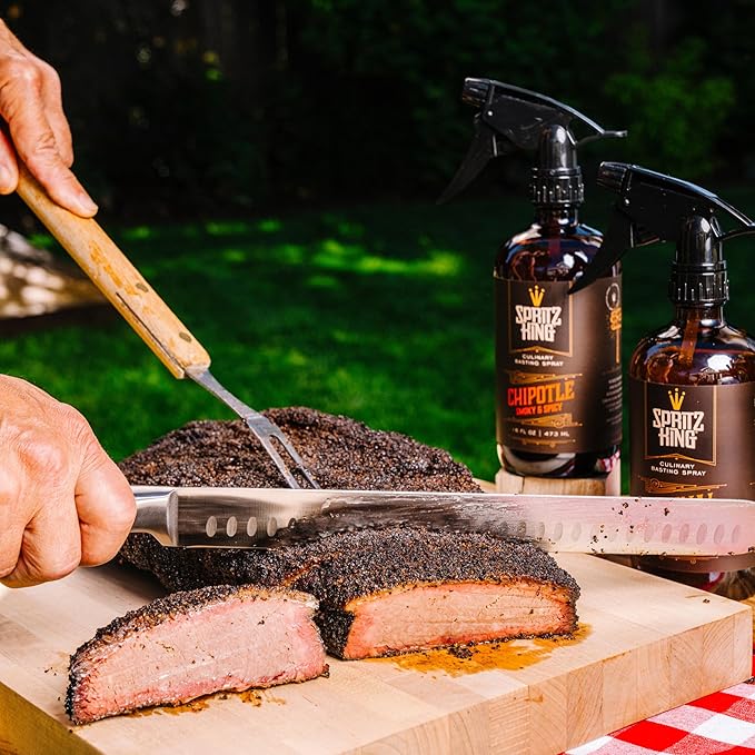 Spritz King Culinary Basting Spray: For Grilling, Smoking, Air Frying - Delicious Dark Bark, Flavorful Crust & Moisture-Sealing Power - Great on Meats or Veggies (16 Ounce Original)
