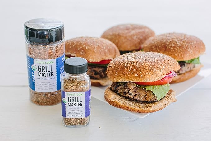 FreshJax Organic Burger Seasoning (5.5 oz) ??All-Purpose Hamburger Spice Rub for Grilling, BBQ, Steak, Smash Burgers & Beef