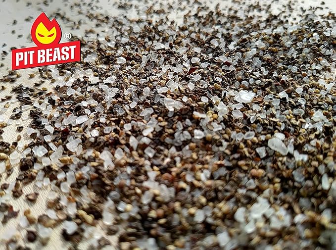 Pit Beast Coarse AF Salt and Pepper Spice Blend Dalmatian BBQ Rub | THE COARSEST SALT AND PEPPER | Steaks, Brisket, Chicken, Burgers | 14oz.