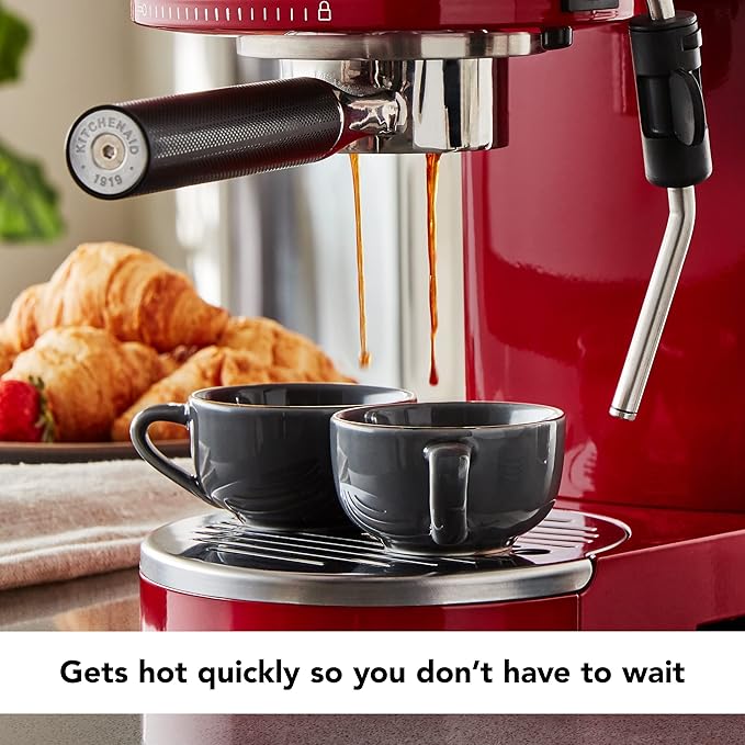 KitchenAid Metal Semi-Automatic Espresso Machine - KES6503, Empire Red, 1.4 Liters