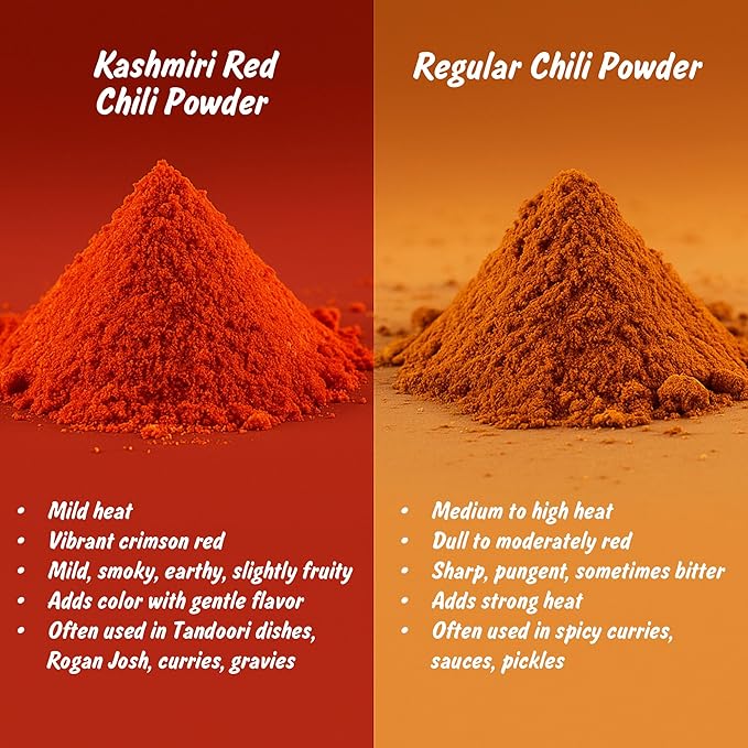 Spice Profile USDA Organic Low Heat Kashmiri Chili Powder, 4 oz, Lab Tested for Heavy Metals, Milder than Deggi Mirch Chilli, Chile rojo de Cachemira en polvo