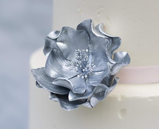 Luster Dust - Silver Pearl (4g 1x Jar) | Edible Vegan Dust & Paint for Cake Decorating, Ice Cream, Desserts, Cocktails and Beverages by Bakell