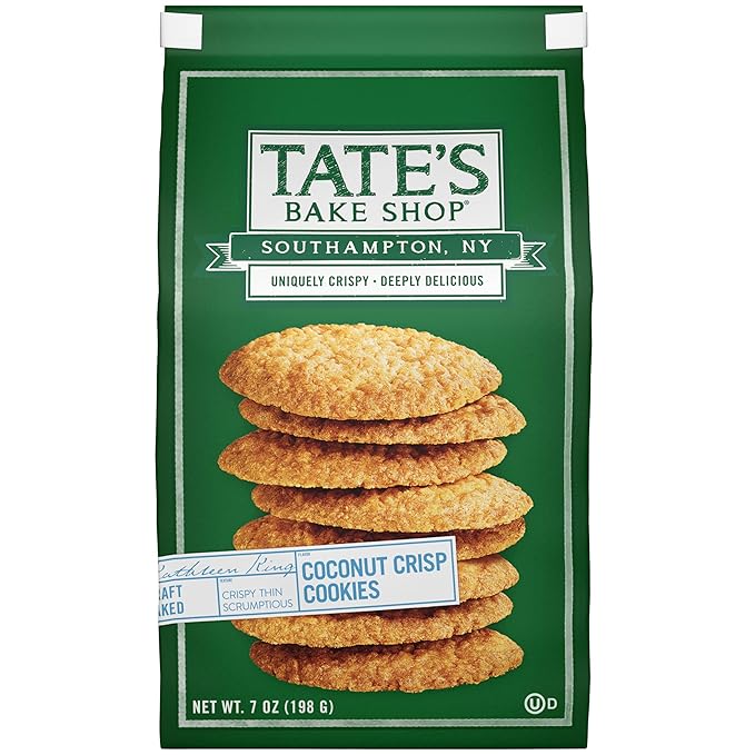Tate's Bake Shop Coconut Crisp Cookies, 4 - 7 oz Bags