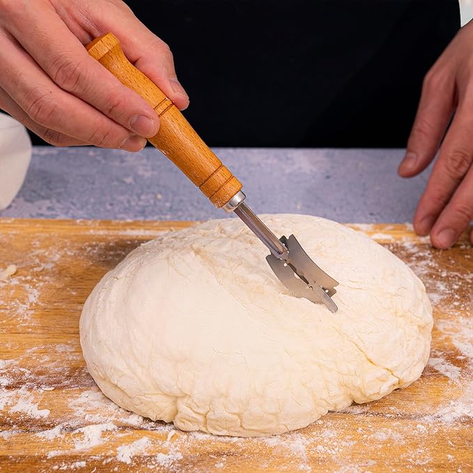 Bread Proofing Baskets Set of 2, Round Shaped Dough Proofing Bowls Linerssourdough starter kit sourdough bread baking supplies Bread (round set 2 9in)