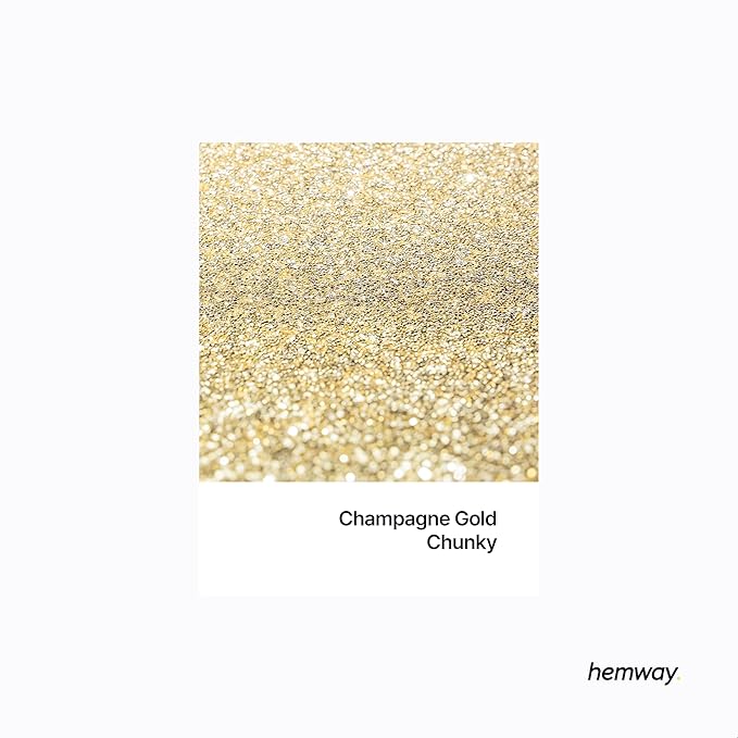 Hemway Premium Glitter Shaker - Champagne Gold | 130g Chunky Metallic Flake Sequins for Resin & Epoxy Crafts | Craft Supplies for Tumblers, Festival, Art