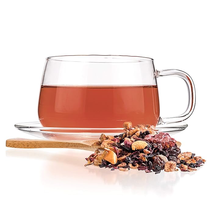 Tealyra - Sweet Berry Compote - Hibiscus - Cherry - Raspbery - Herbal Fruity Loose leaf Tea - Vitamins Rich - Hot and Iced - Caffeine-Free - 112g (4-ounce)
