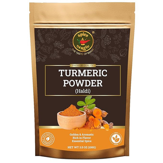 Spice Magic Turmeric Powder ??3.5 oz (100 g) | Pure, Natural Ground Haldi for Cooking, Golden Milk & Wellness Recipes.