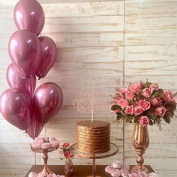 Rsstarxi 1 Pack Happy Birthday Cake Topper Glitter Boys Girls Cake Pick Decoration for Happy Birthday Theme Men Women Anniversary Party Cake Decorations Rose Gold