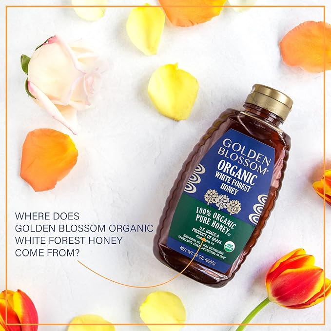 Golden Blossom 100% Organic White Forest Pure Honey (732624) 12 oz
