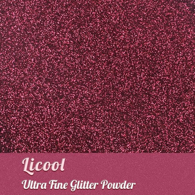 Fine Glitter for Nail Art, 100g/3.5oz Extra Fine Glitter Powder Packs for Epoxy Resin Art, Craft Glitter for Tumblers Candle Slime Making, Festival Body Face Eyeshadow Nail Glitter (Wine)