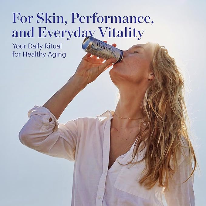 Dr. Perricone Hydrogen Water 24-Pack (12oz) Artesian Water w/ 1.0–1.5ppm Hydrogen – Natural Antioxidant Hydration for Energy, Recovery, Skin & Cellular Health, Premium Aluminum Cans