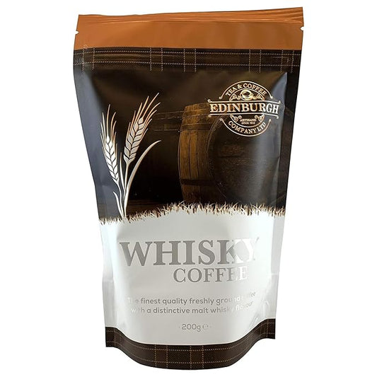 Edinburgh Tea & Coffee Company, Whisky Flavored Ground Coffee, 7oz Bag (Pack of 1)