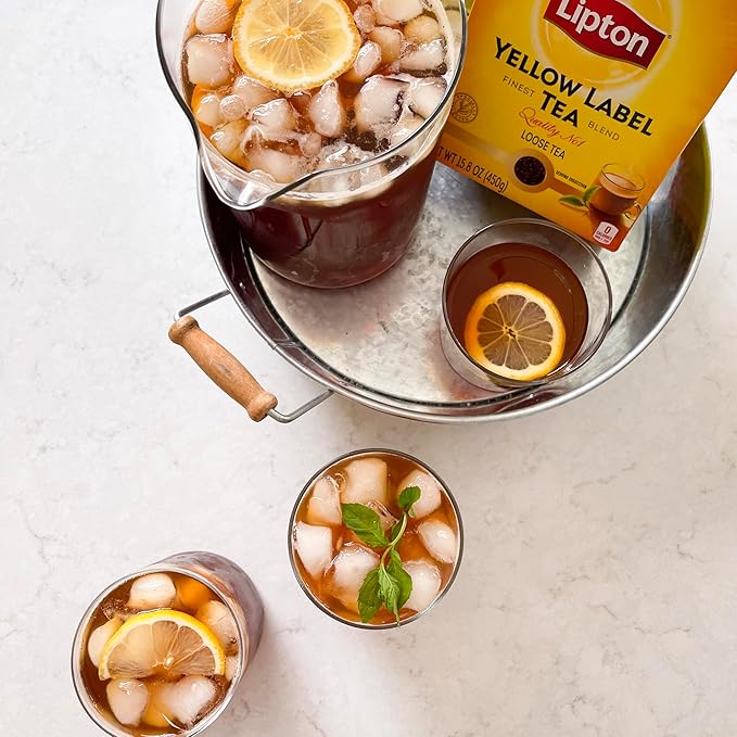 Yellow Label Black Tea | International Blend | Loose Leaf Tea | Black Tea | Compatible for Chai | 450 Grams (Pack of 1)