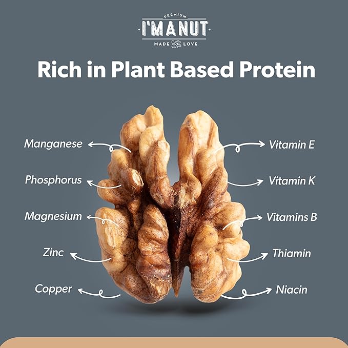 Premium Raw Chopped Walnuts 32oz (2 lb) - 100% Natural, No-PPO, Non-GMO, Batch-Tested Gluten & Peanut Free, Kosher, Small Batch Quality