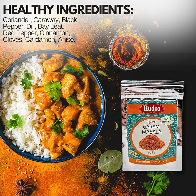 Rudca Food Georgian Garam Masala Spice Blend - Aromatic Spice Blend Georgian Natural Mix - 1.78 oz (Pack of 1)