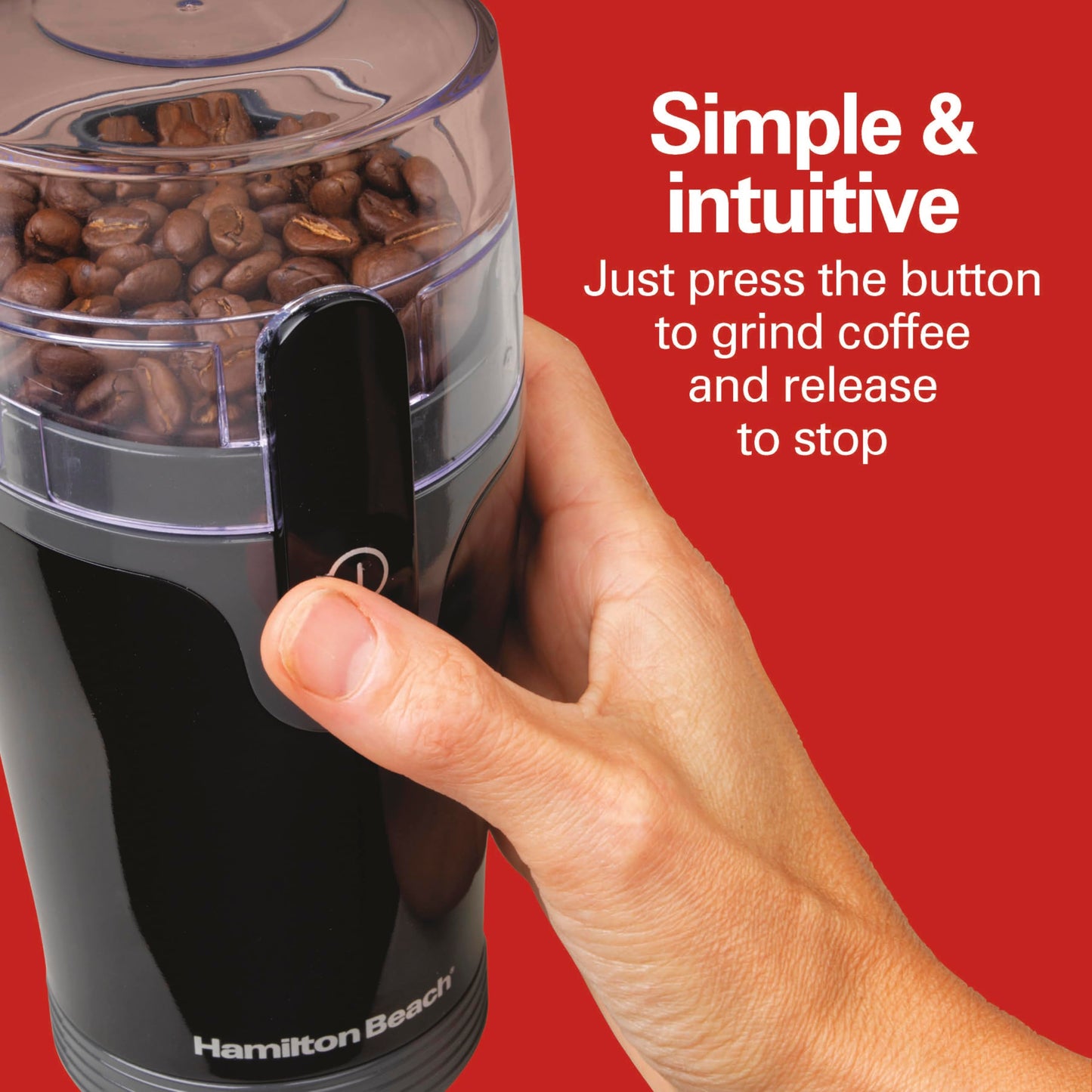 Hamilton Beach Fresh Grind Electric Coffee Grinder For Up To 12 Cups