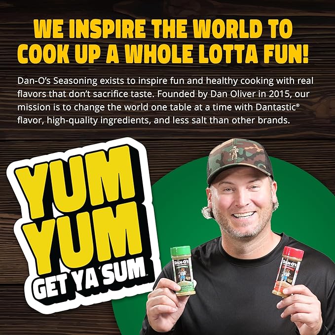Dan-O's Tac-O Seasoning, 2.5 oz Bottle, All Purpose Taco Seasoning for Tacos, Quesadillas, Ground Beef, Guac and More, Sugar Free, Zero Calorie, Use this Spice Blend for a Flavorful Kick to Any Dish