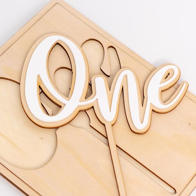 White One Cake Topper - First Birthday Cake Topper - One Cake Topper - Cake Smash (white one CT)