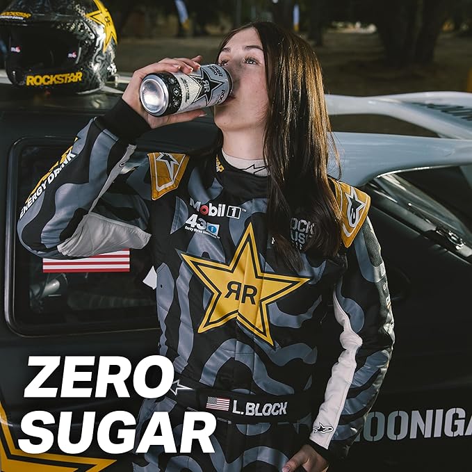 Rockstar Pure Zero Energy Drink, Fruit Punch, 0 Sugar, with Caffeine and Taurine, 16oz Cans (12 Pack) (Packaging May Vary)
