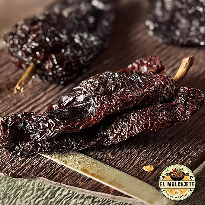 Ancho Chile Powder 4 oz Premium Single Ingredient From Mexico El Molcajete Brand for Sauces, Salsa, Pasta, Chili, Meat, Pizza, Potatoes, Vegetables, Soups, Stews, Chicken and BBQ