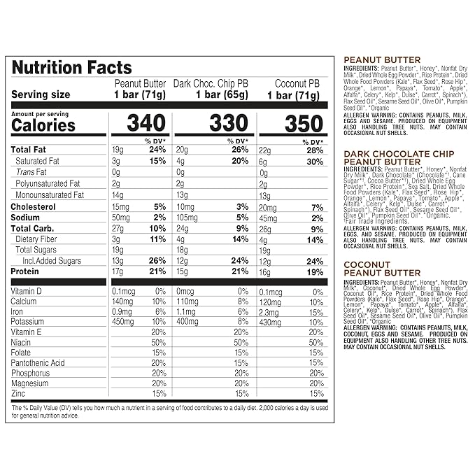 Perfect Bar Original Refrigerated Protein Bar, Peanut Butter Lover's Variety Bundle, 2.2 - 2.5 Ounce Bar, 8 Count (Pack of 3)